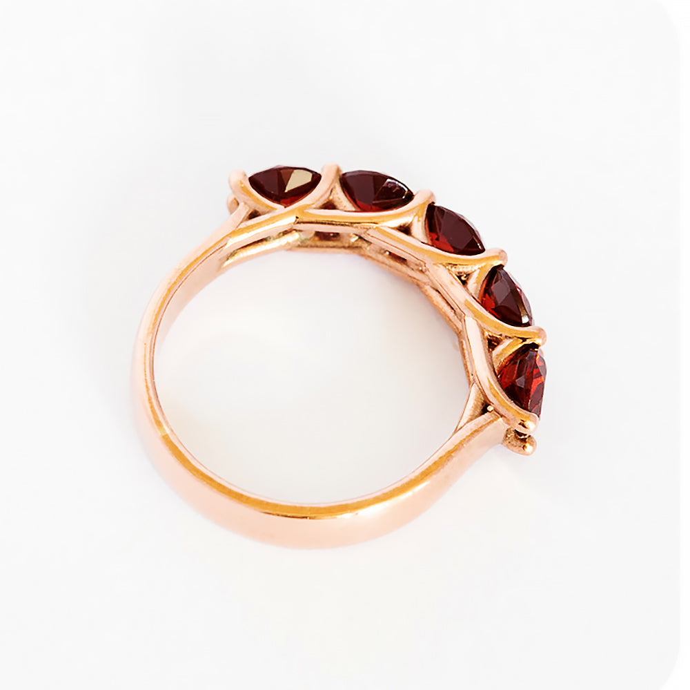 Amanda, a Garnet Trellis Ring - Victoria's Jewellery