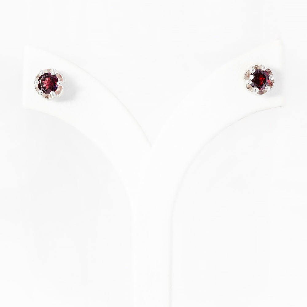 Bella, a Garnet Stud Earring