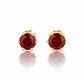 Tulip, Garnet Stud Earrings - 5mm