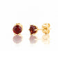 Tulip, Garnet Stud Earrings - 5mm