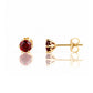 Tulip, Garnet Stud Earrings - 5mm