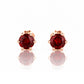 Tulip, Garnet Stud Earrings - 5mm