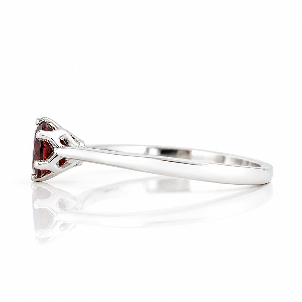 Tulip, a Six Claw Garnet Ring - Victoria's Jewellery
