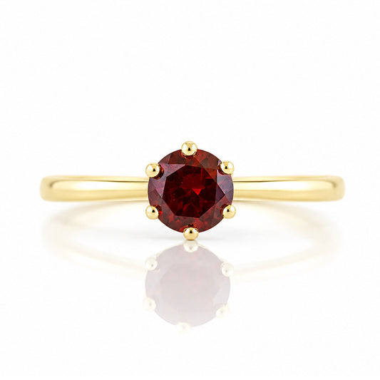Tulip, a Six Claw Garnet Ring