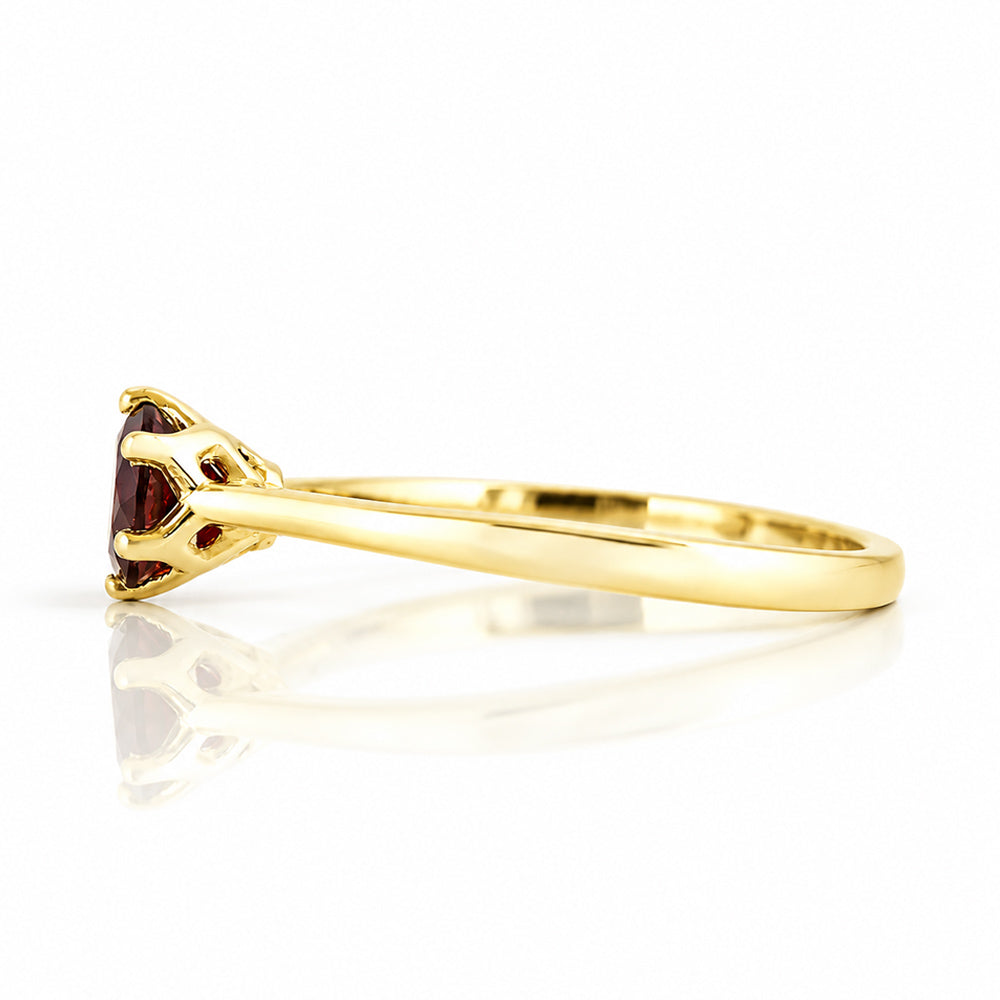 Tulip, a Six Claw Garnet Ring - Victoria's Jewellery