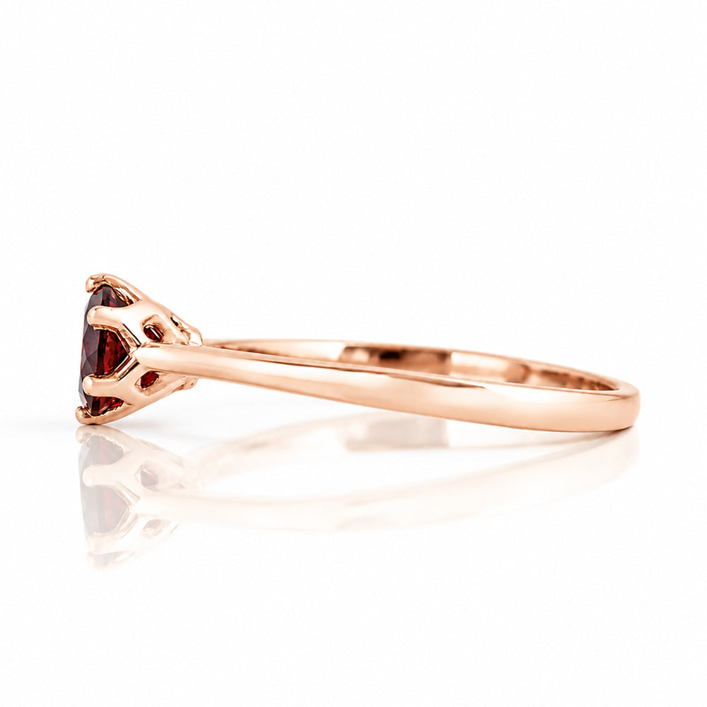Tulip, a Six Claw Garnet Ring - Victoria's Jewellery