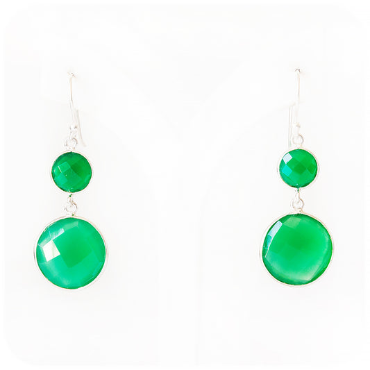 Green Onyx Drop Earrings