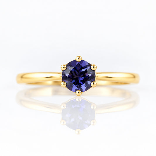 Tulip, a Six Claw Iolite Ring - Victoria's Jewellery