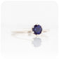 Round cut Iolite Solitaire Stack Ring - Victoria's Jewellery