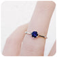 Round cut Iolite Solitaire Stack Ring - Victoria's Jewellery