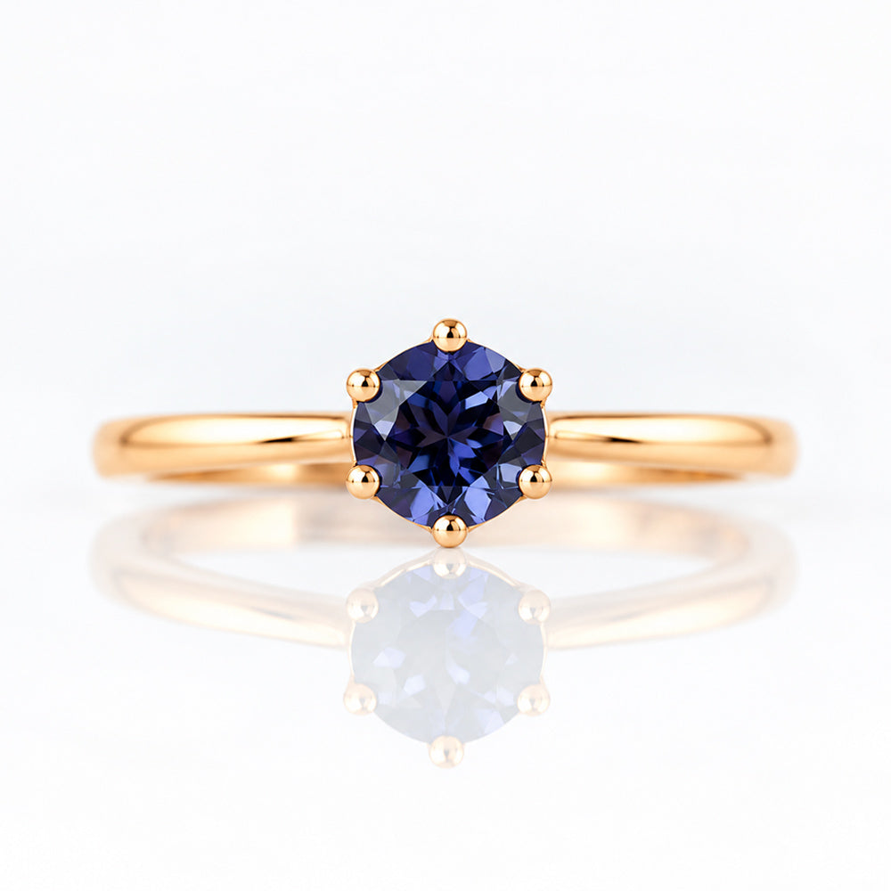 Tulip, a Six Claw Iolite Ring - Victoria's Jewellery
