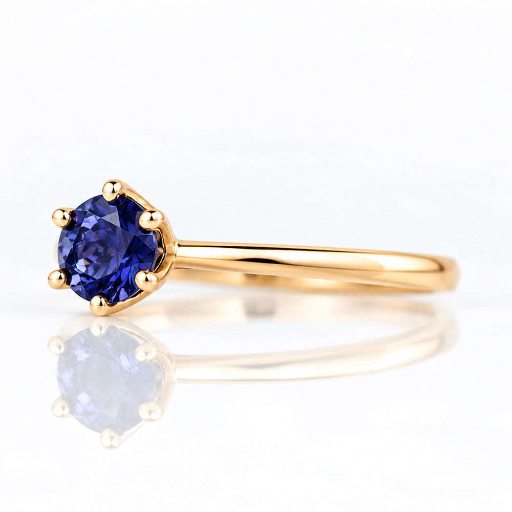 Tulip, a Six Claw Iolite Ring - Victoria's Jewellery