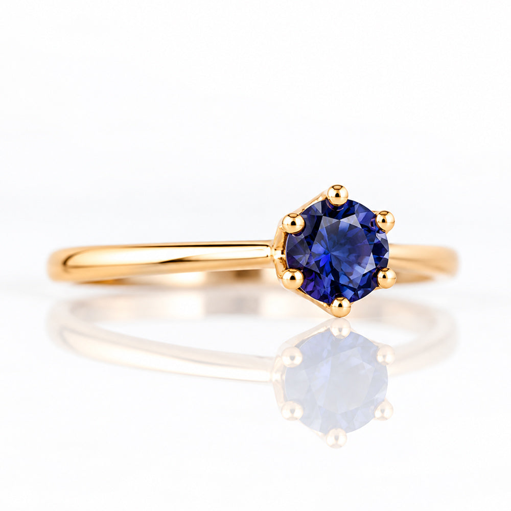 Tulip, a Six Claw Iolite Ring - Victoria's Jewellery