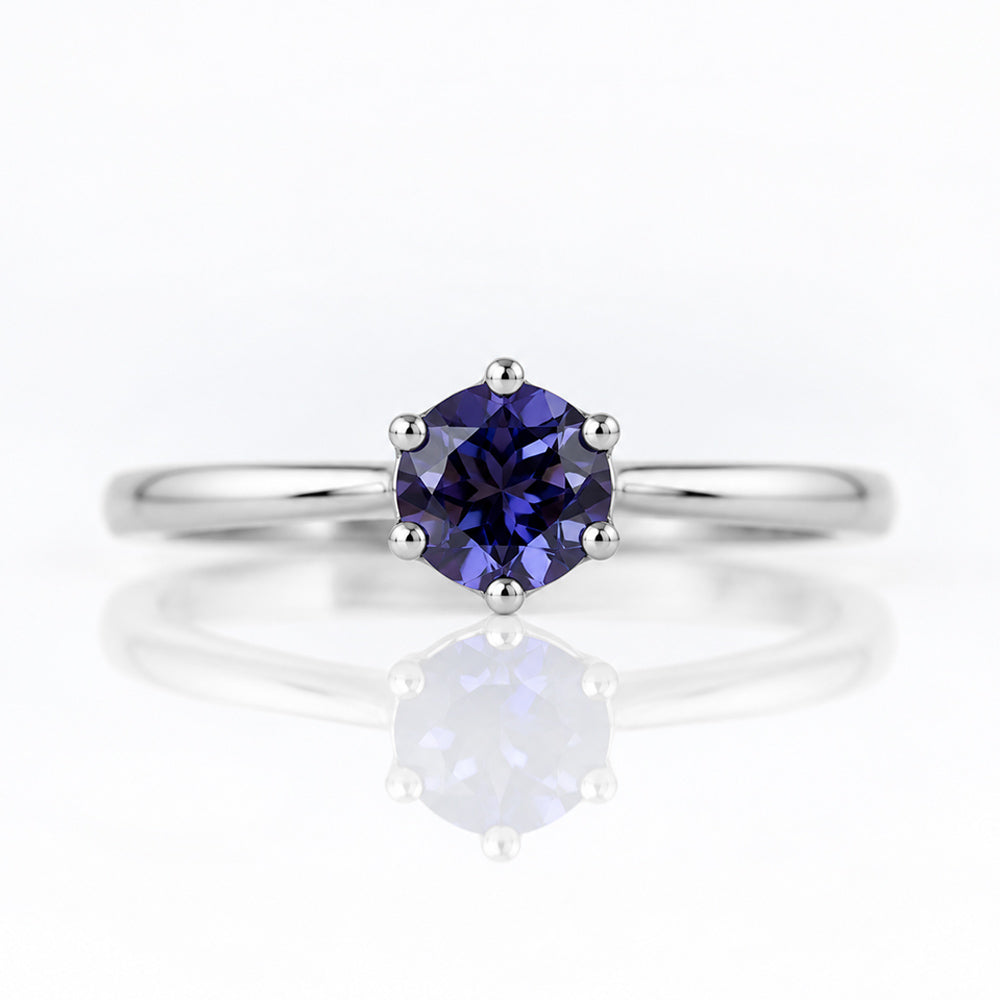Tulip, a Six Claw Iolite Ring - Victoria's Jewellery