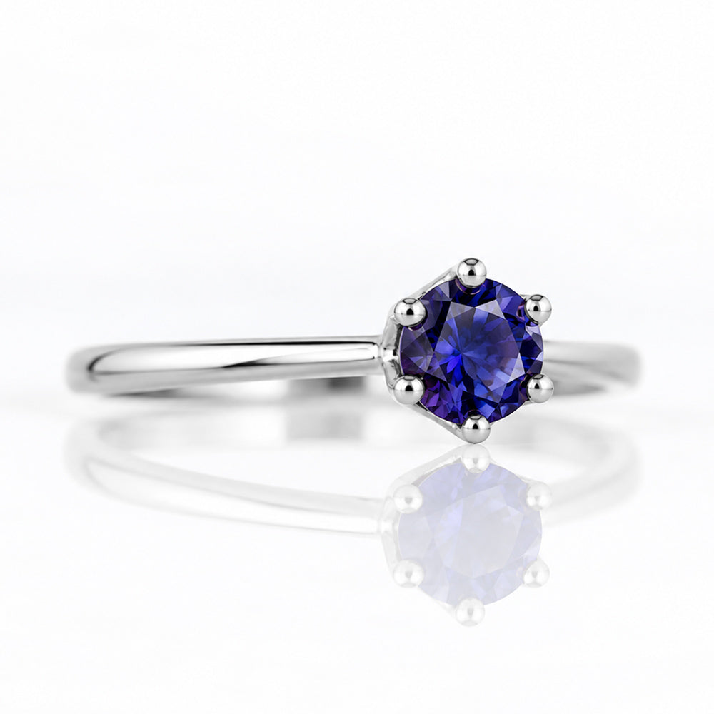 Tulip, a Six Claw Iolite Ring - Victoria's Jewellery