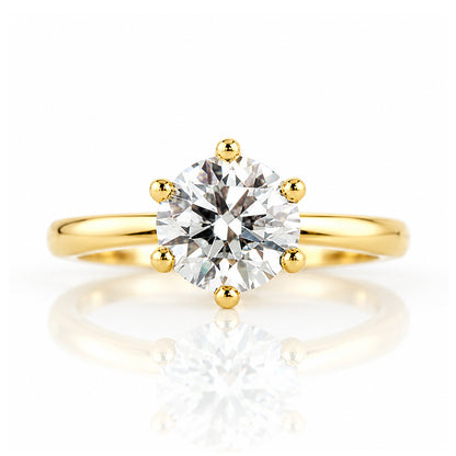 Emmy, a 6 Claw Brilliant cut Lab Diamond Ring - 1.5ct - Victoria's Jewellery