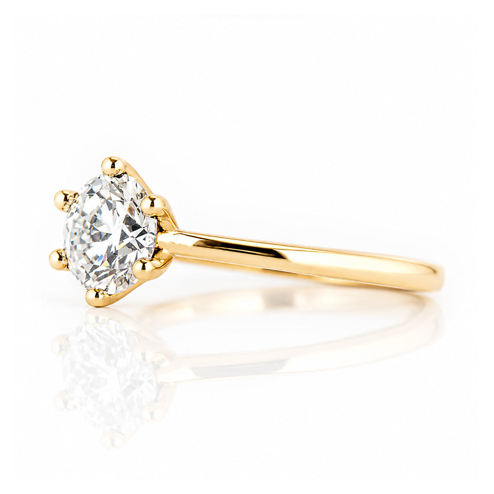 Emmy, a 6 Claw Brilliant cut Lab Diamond Ring - 1.5ct - Victoria's Jewellery