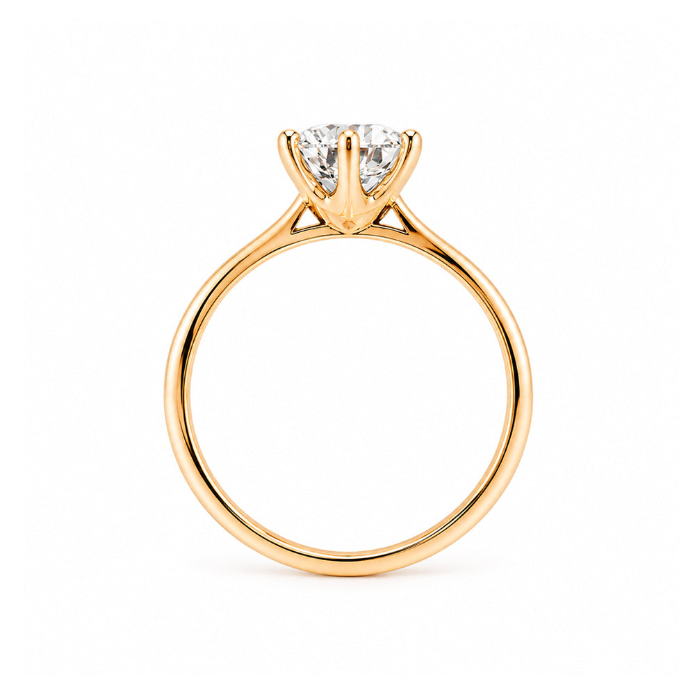 Emmy, a 6 Claw Brilliant cut Lab Diamond Ring - 1.5ct - Victoria's Jewellery