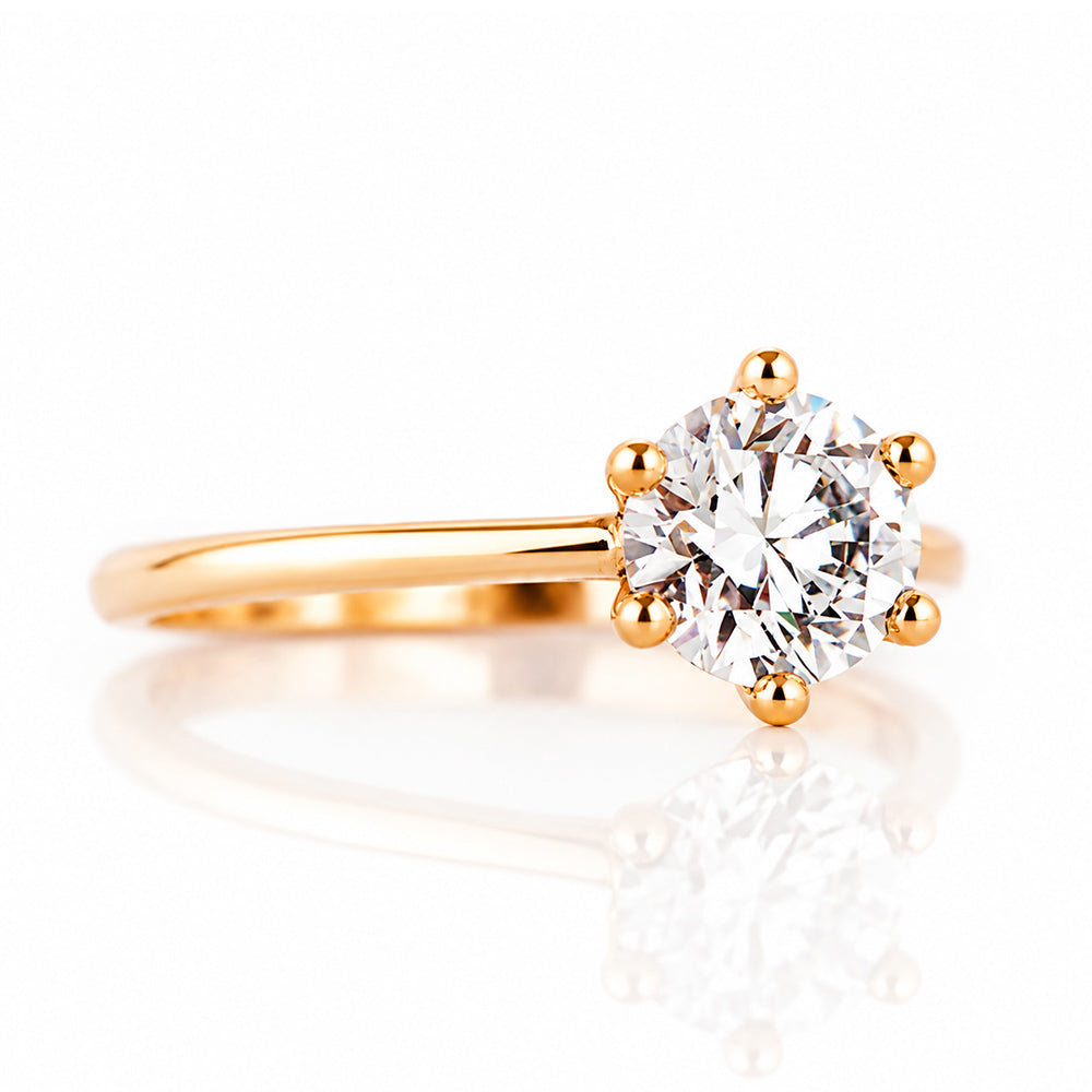 Emmy, a 6 Claw Brilliant cut Lab Diamond Ring - 1.5ct - Victoria's Jewellery