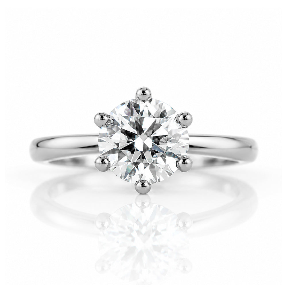 Emmy, a 6 Claw Brilliant cut Lab Diamond Ring - 1.5ct - Victoria's Jewellery