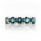 Round cut London Blue Topaz half Eternity Ring - Victoria's Jewellery