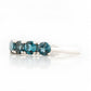 Round cut London Blue Topaz half Eternity Ring - Victoria's Jewellery
