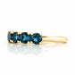 Annie, a London Blue Topaz Half Eternity Ring - Victoria's Jewellery