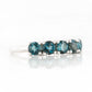 Round cut London Blue Topaz half Eternity Ring - Victoria's Jewellery