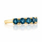 Annie, a London Blue Topaz Half Eternity Ring - Victoria's Jewellery