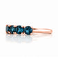 Annie, a London Blue Topaz Half Eternity Ring - Victoria's Jewellery