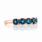 Annie, a London Blue Topaz Half Eternity Ring - Victoria's Jewellery
