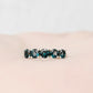 Round cut London Blue Topaz half Eternity Ring - Victoria's Jewellery