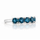 Annie, a London Blue Topaz Half Eternity Ring - Victoria's Jewellery