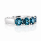 Celine, London Blue Topaz Half Eternity Ring