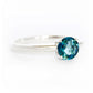 Lina, Round cut London Blue Topaz Solitaire Ring - Victoria's Jewellery