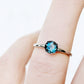 Lina, Round cut London Blue Topaz Solitaire Ring - Victoria's Jewellery