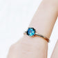 Lina, Round cut London Blue Topaz Solitaire Ring - Victoria's Jewellery