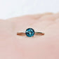 Lina, Round cut London Blue Topaz Solitaire Ring - Victoria's Jewellery