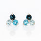 The Trilogy Blue Topaz Stud Earrings - Victoria's Jewellery