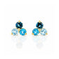 The Trilogy Blue Topaz Stud Earrings - Victoria's Jewellery