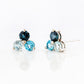 The Trilogy Blue Topaz Stud Earrings - Victoria's Jewellery