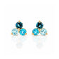 The Trilogy Blue Topaz Stud Earrings - Victoria's Jewellery
