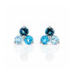 The Trilogy Blue Topaz Stud Earrings - Victoria's Jewellery