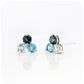 blue topaz ombre trilogy stud earring