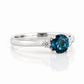 Lea, London Blue Topaz and Diamond Trilogy Ring - Victoria's Jewellery