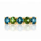 Annie, a London Topaz and Green Tourmaline Ring