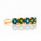 Annie, a London Topaz and Green Tourmaline Ring