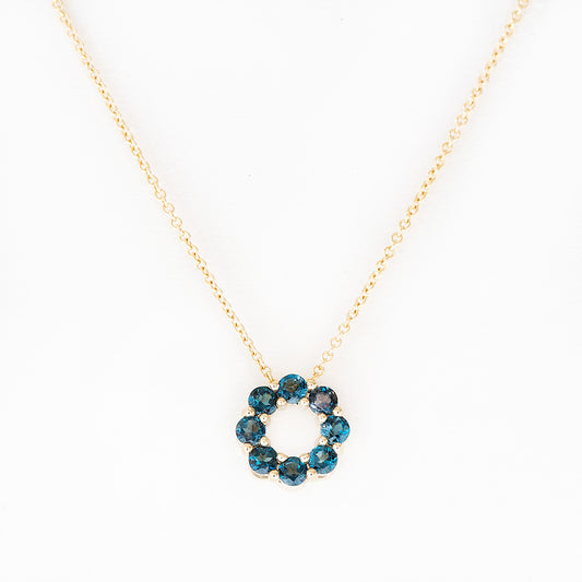 Circle of Life Necklace - London Blue Topaz