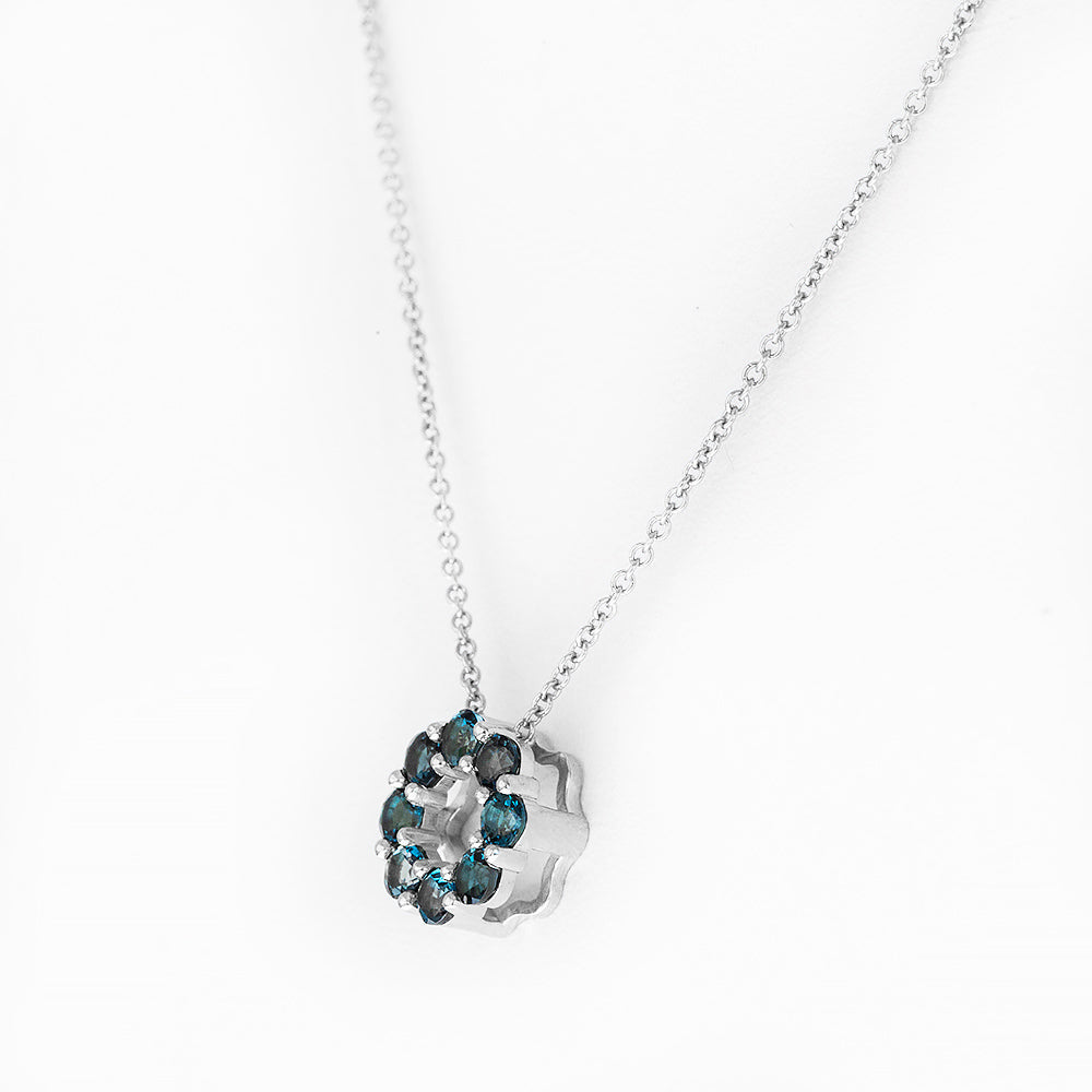 Circle of Life Necklace - London Blue Topaz - Victoria's Jewellery