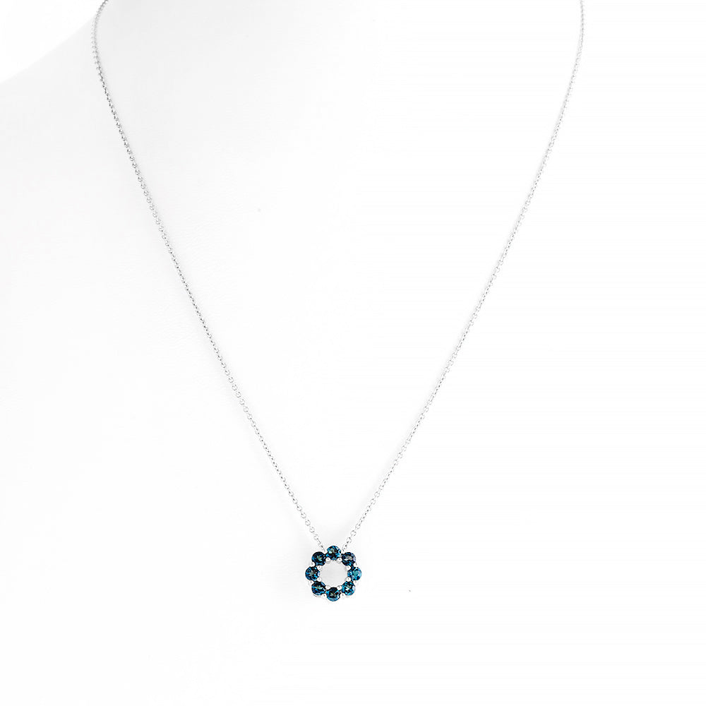 Circle of Life Necklace - London Blue Topaz - Victoria's Jewellery